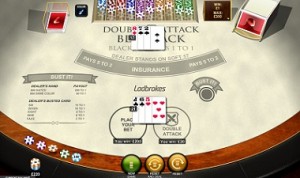 Win at Double Attack Blackjack by Playtech